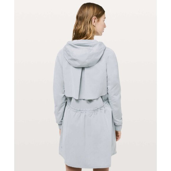 Lululemon Pack & Glyde Rain Jacket Water Resistant Windbreaker Travel Long Coat - Picture 7 of 16